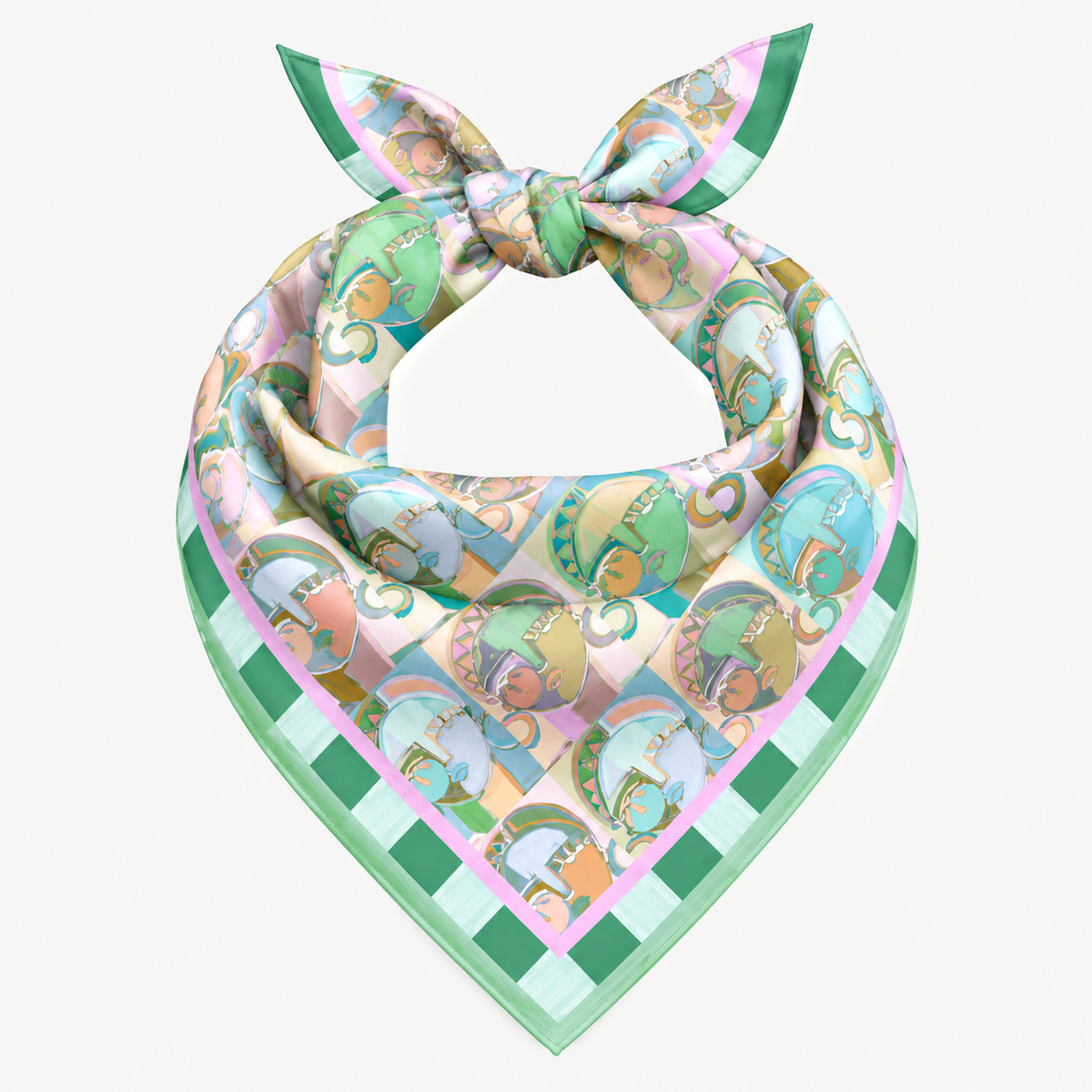 Ladies in Check Scarf