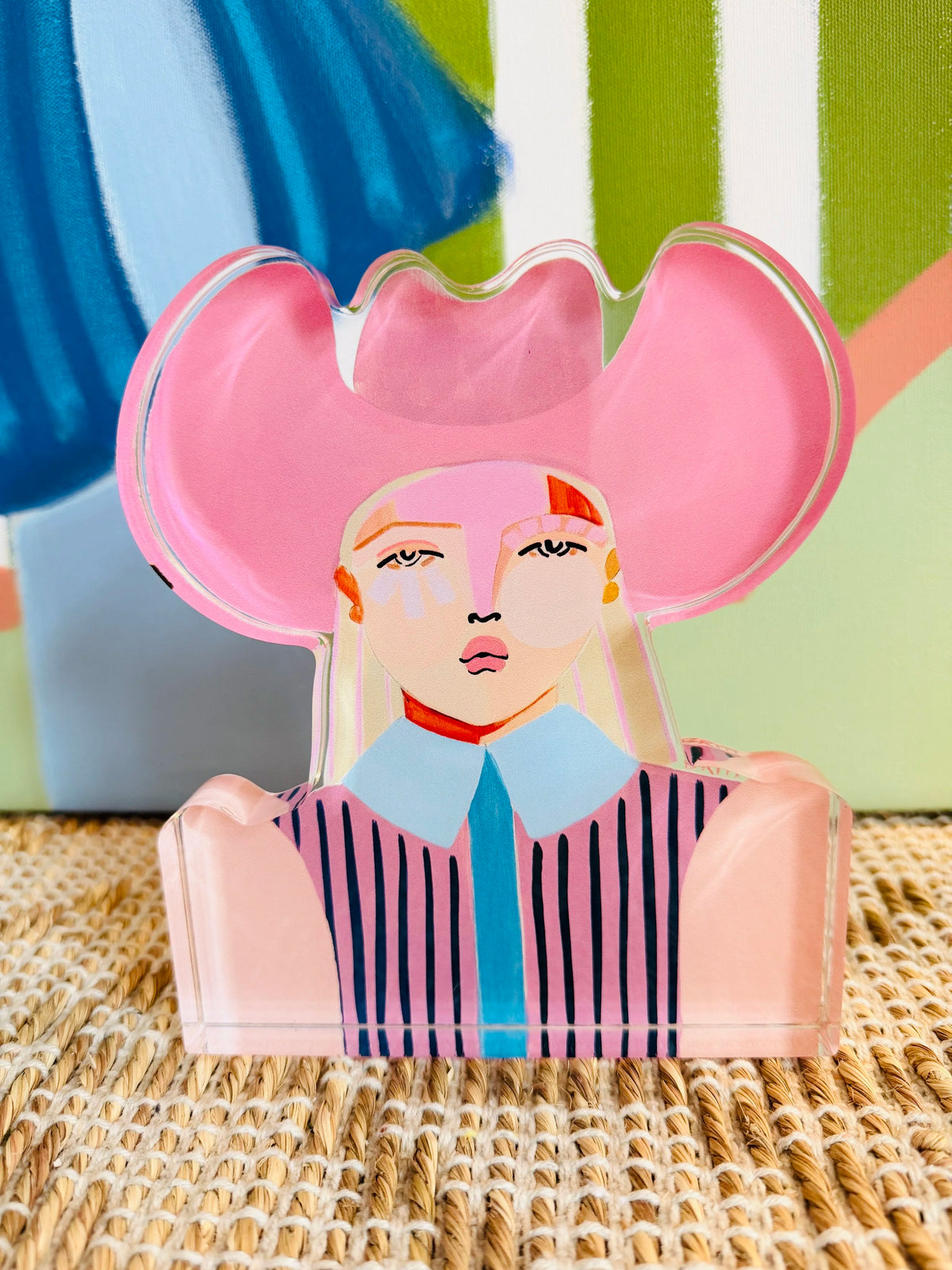 Acrylic Cowgirl Pink Hat