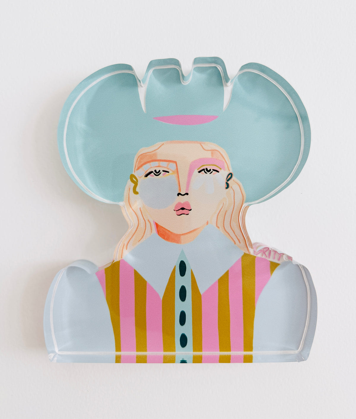 Betsy Cowgirl Lucite Art Cutout