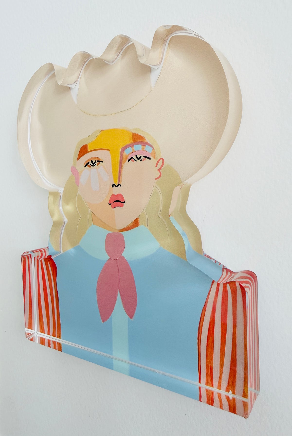 Josephine Cowgirl Lucite Art Cutout