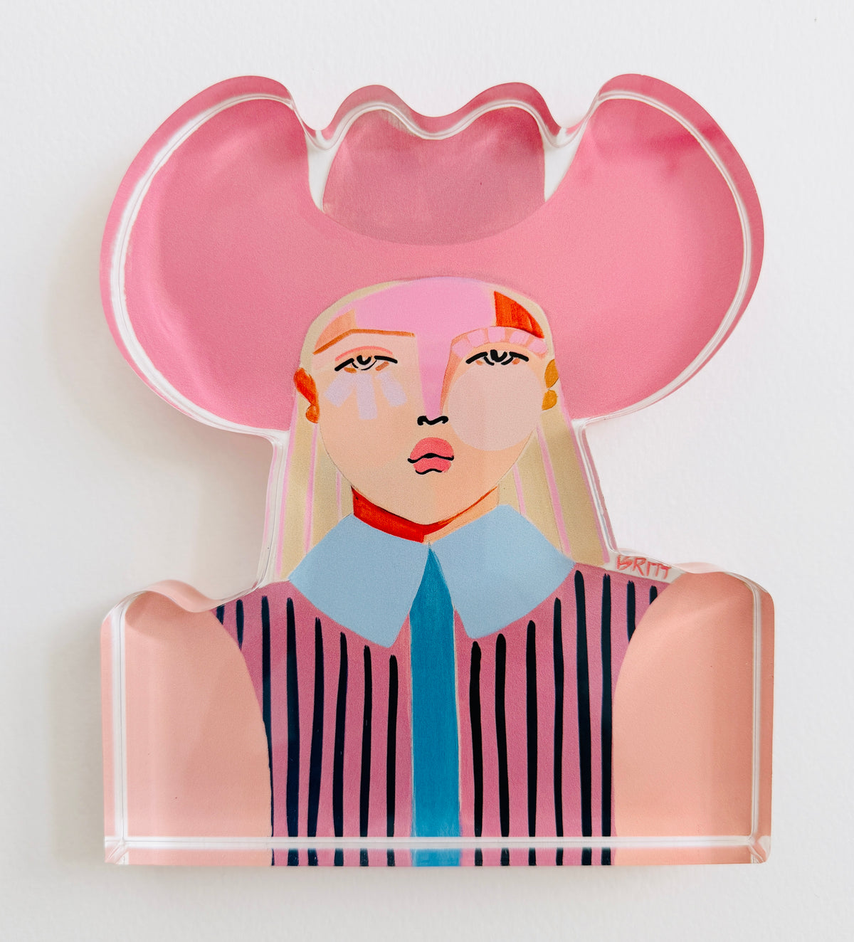 Willa Cowgirl Lucite Art Cutout
