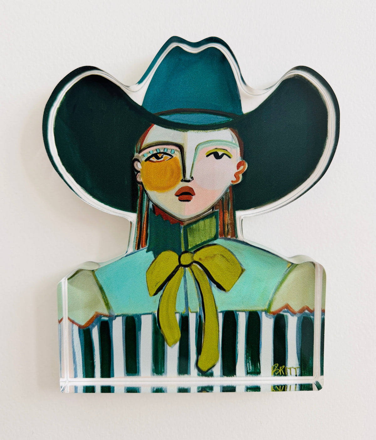 Sadie Mae Cowgirl Lucite Art Cutout