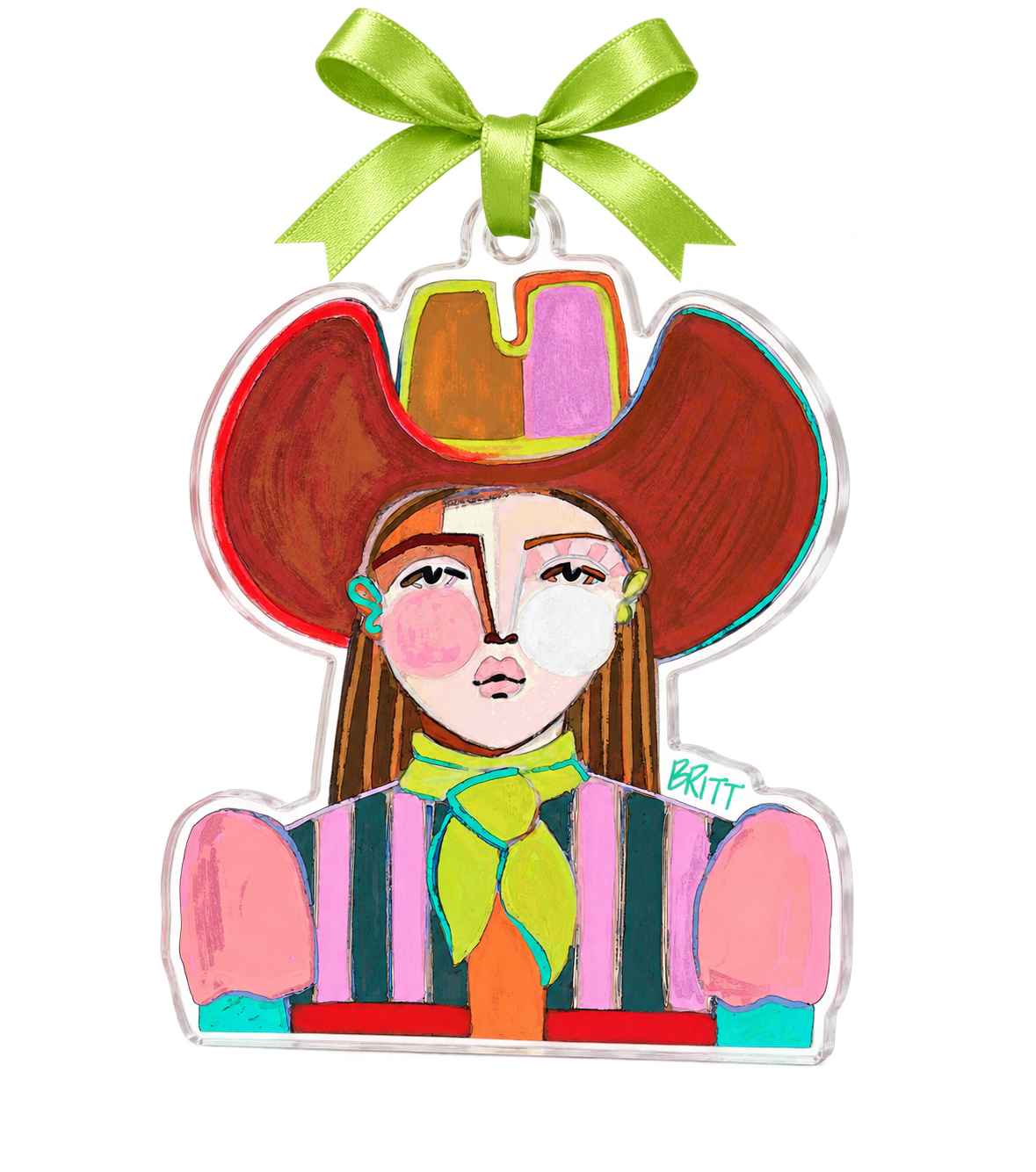 2026 Cowgirl Christmas Ornament
