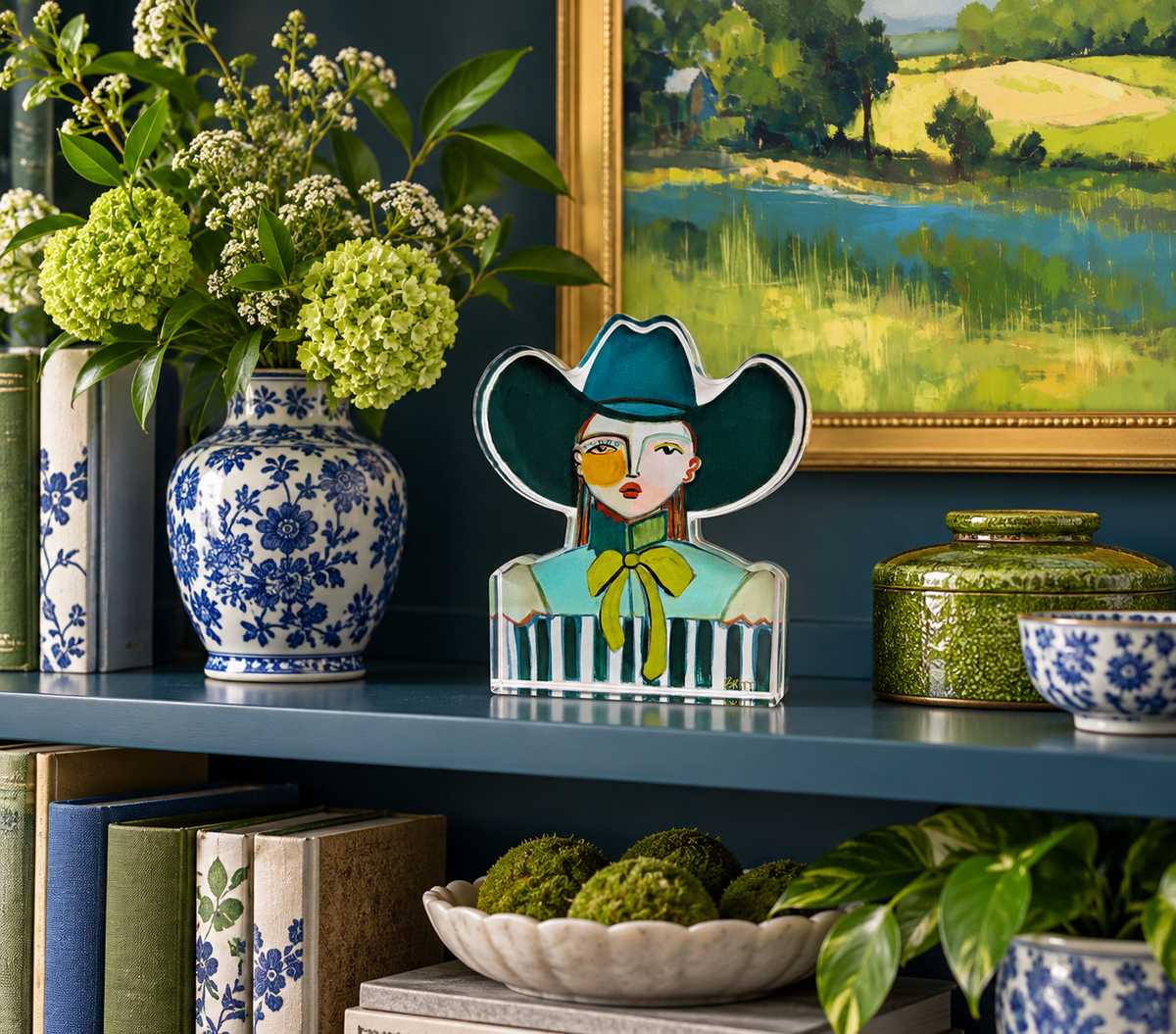 Sadie Mae Cowgirl Lucite Art Cutout