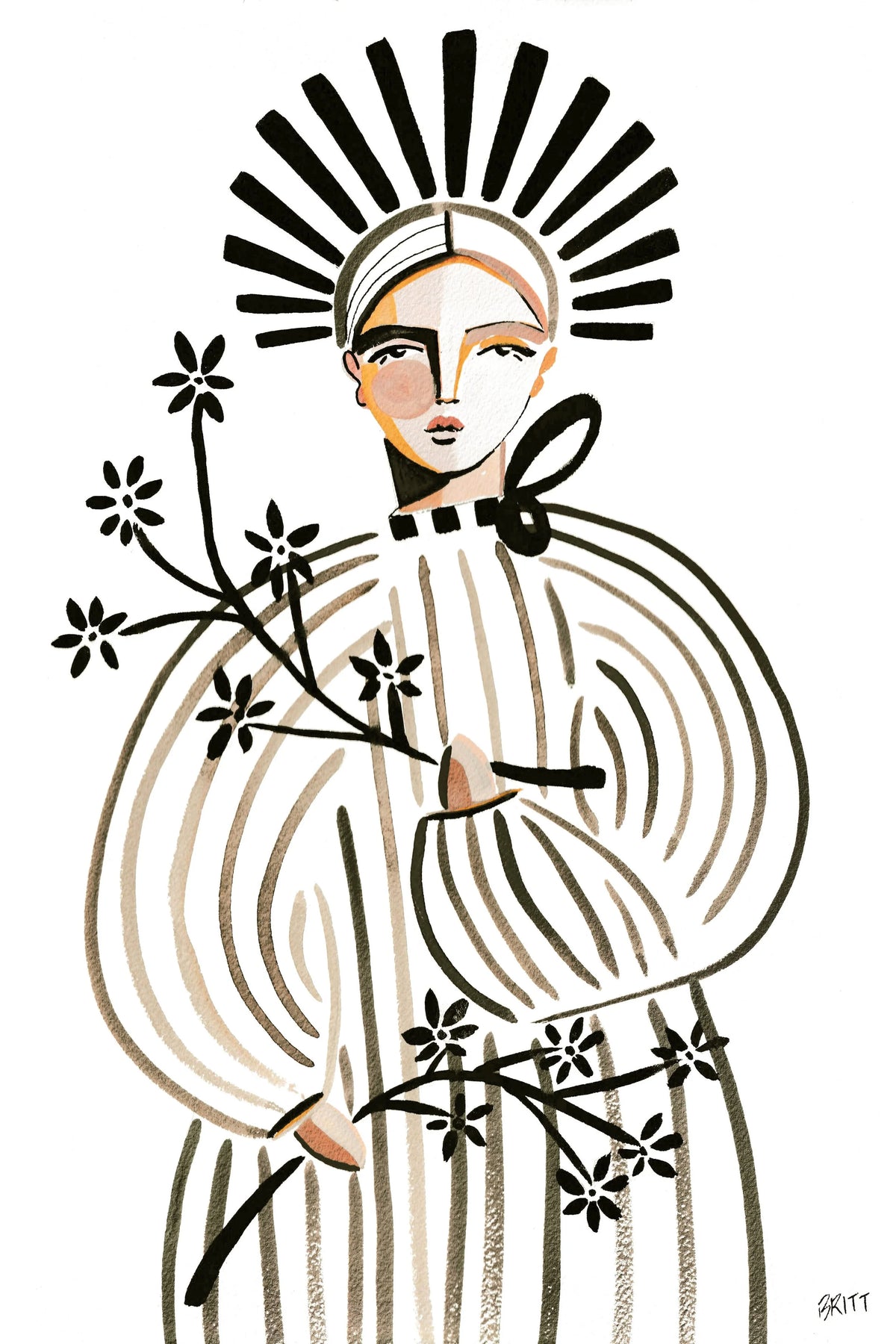 Helen with Flowers