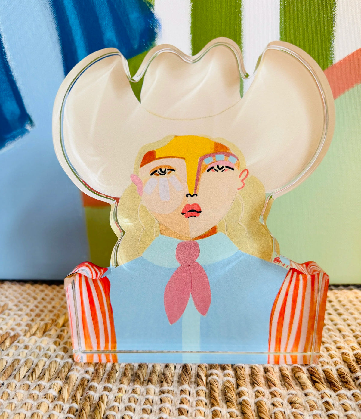 Acrylic Cowgirl Tan Hat